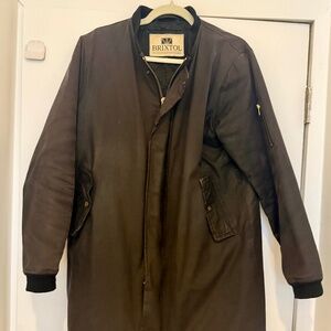 Brixtol Textiles Long Padded Bomber Jacket – Vintage Black